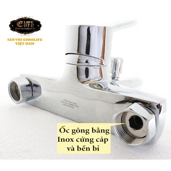 Bộ vòi sen nóng lạnh Eurolife EL-5001 (Trắng bạc)