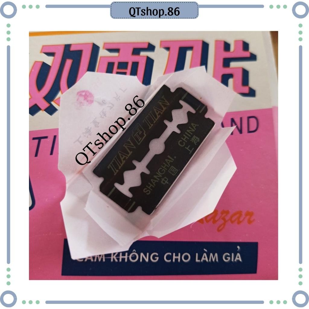 Hộp 10 lưỡi dao cạo râu thay thế sắc bén, không rỉ