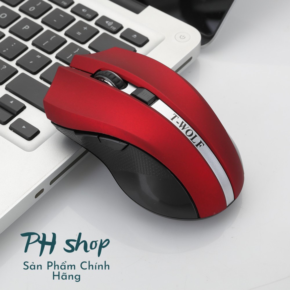 Chuột Không Dây Máy Tính Wireless T-WOLF Q5 Click Chống Ồn Slient Kết Nối 2.4 GHZ 800-1800DPI Phù Hợp Sử Dụng Văn Phòng