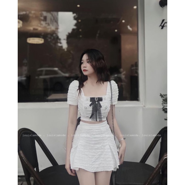 Set Xốp Croptop Tặng Kèm Nơ Diệu Linh