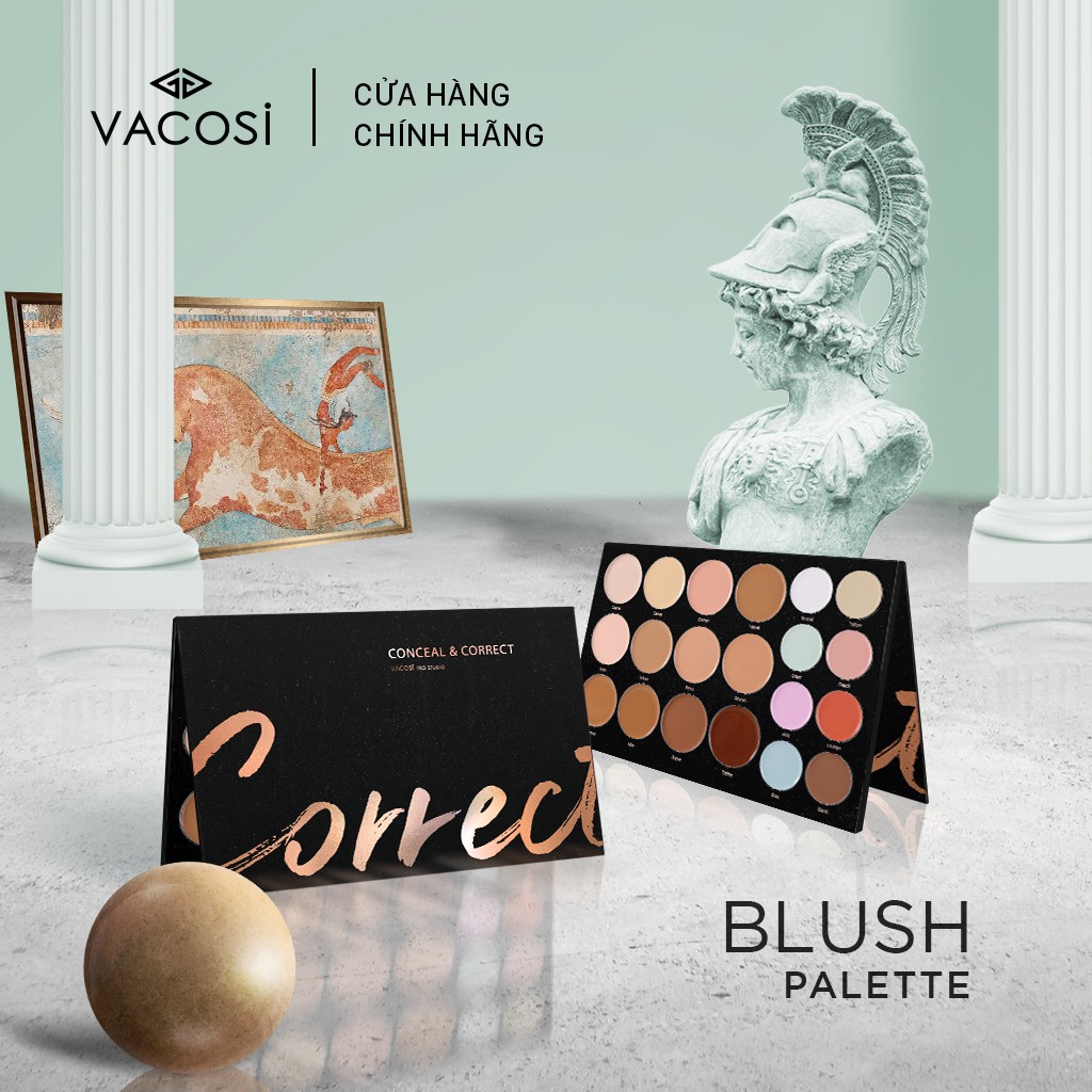 BẢNG CHE KHUYẾT ĐIỂM VÀ CHỈNH MÀU CHUYÊN NGHIỆP VACOSI 20 Ô - 20CC CONCEAL & CORRECT | BigBuy360 - bigbuy360.vn