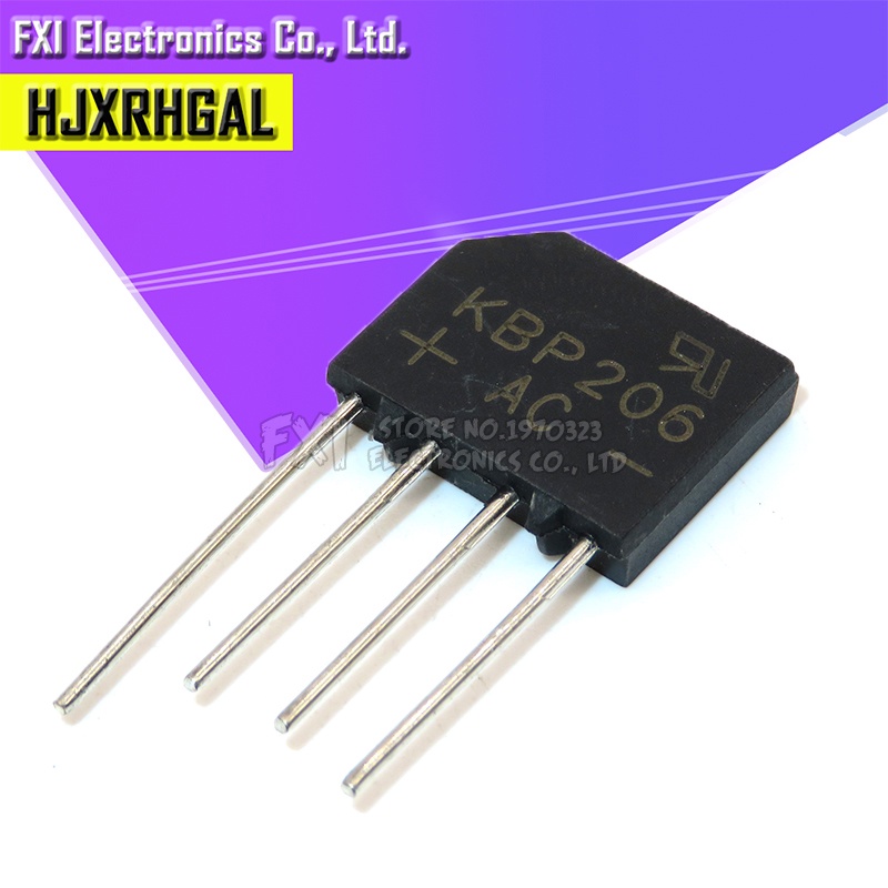 Set 10 Cầu Chỉnh Lưu KBP206 KBP206G 2A 600V Chuyên Dụng