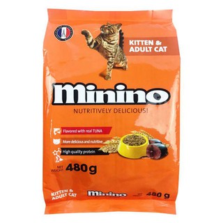 Thức Ăn Cho Mèo Mọi Lứa Tuổi Minino Vị Cá Ngừ Gói 480g