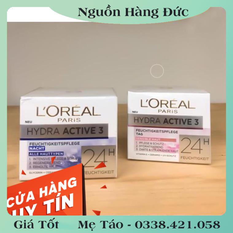 [auth] Kem dưỡng da Loreal Hydra Active 3 24h - Nội địa Đức Đủ Bill [Hot]