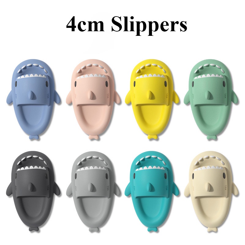 Dép đi trong nhà / ngoài trời thiết kế hình cá mập đáng yêu chống trượt mới dành cho nam và nữ