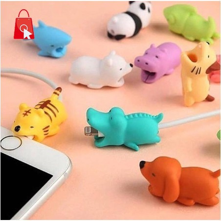 Phụ Kiện Bảo Vệ Dây Cáp Thiết Kế Hình Động Vật Dễ Thương Cho Iphone Android Jp1