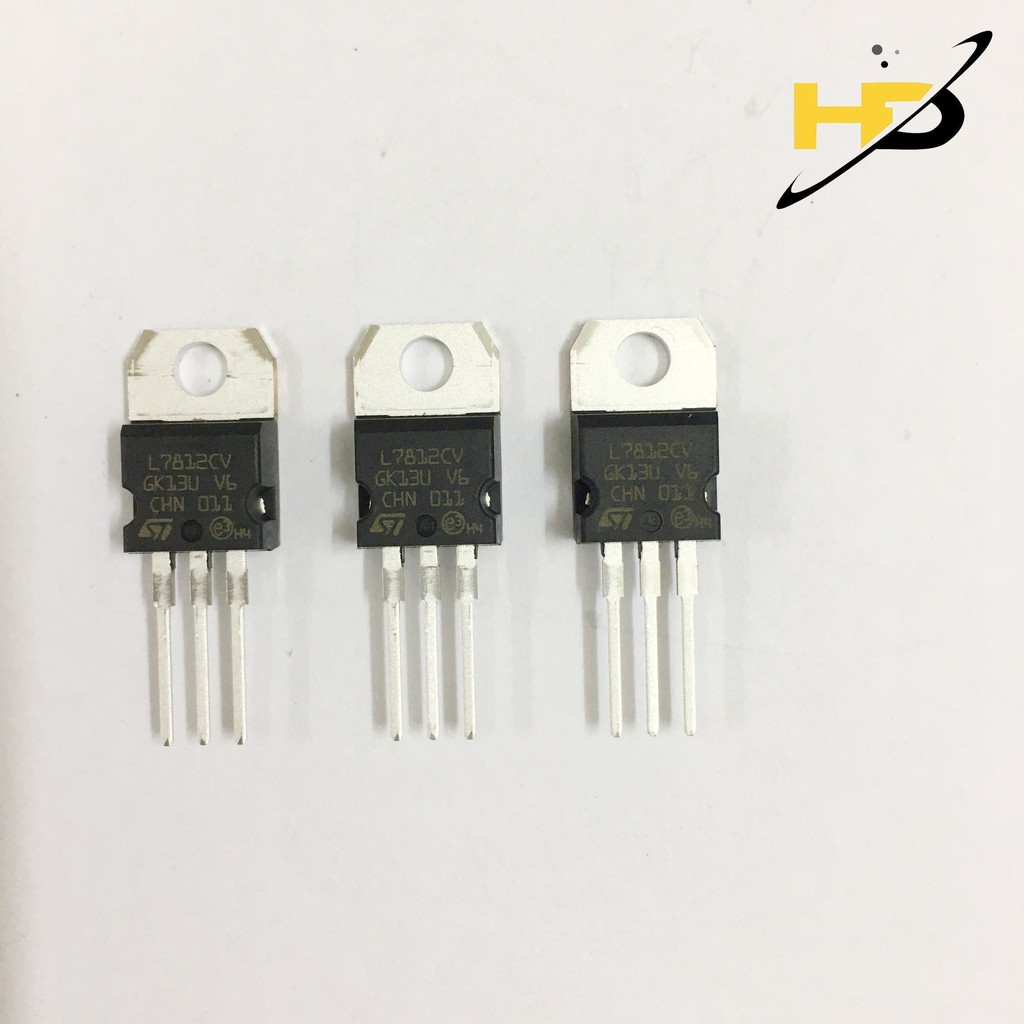 Set 3 Con IC L7812CV 7812 1.5A 12V TO-220, IC Chính Hãng ST, Linh Kiện Mới