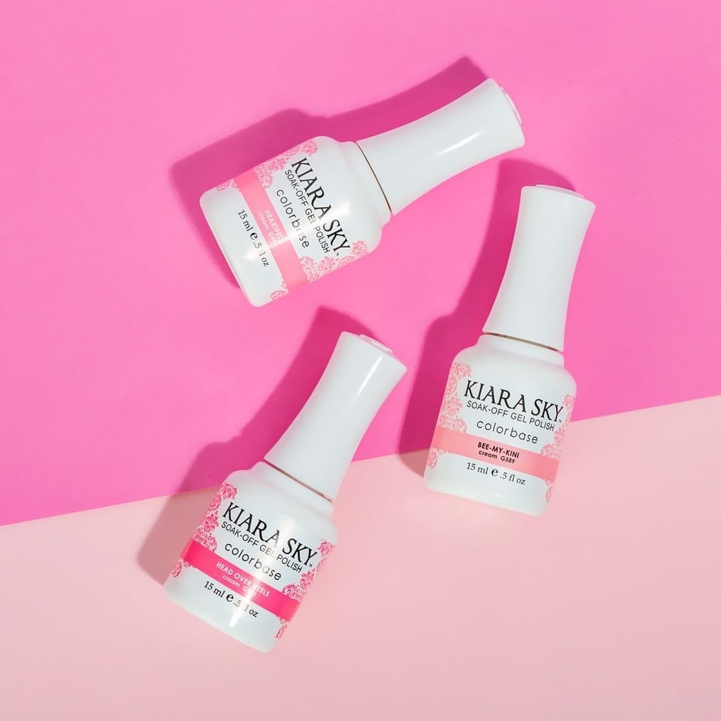 Sơn Gel Kiara Sky BST Sắc Màu HồngPink Chính Hãng Mỹ Bóng Đẹp Đặc Mướt Bền Màu , Kềm Bến Thành , Phúc An Nail Wax