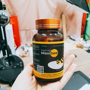 Viên ngậm keo ong Maxibee - Giảm ho, giảm đau rát họng, giảm khàn tiếng cho người lớn - Hộp 40 viên CHÍNH HÃNG