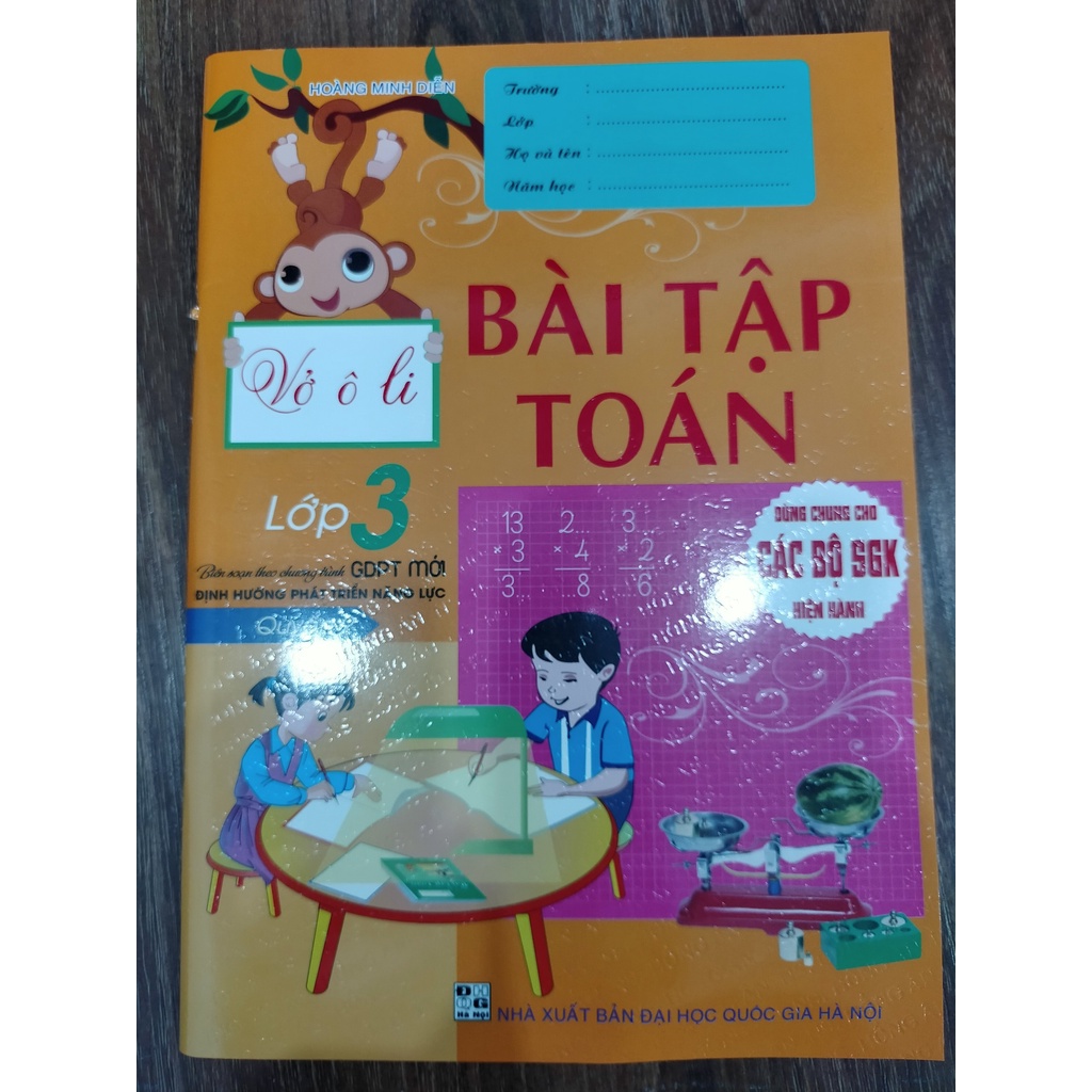 Sách - Vở ô li Bài tập Toán lớp 3 Quyển 2 theo chương trình mới
