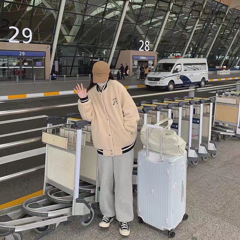 [Ảnh thật] Áo khoác bomber lông cưu thêu chữ (annstore)