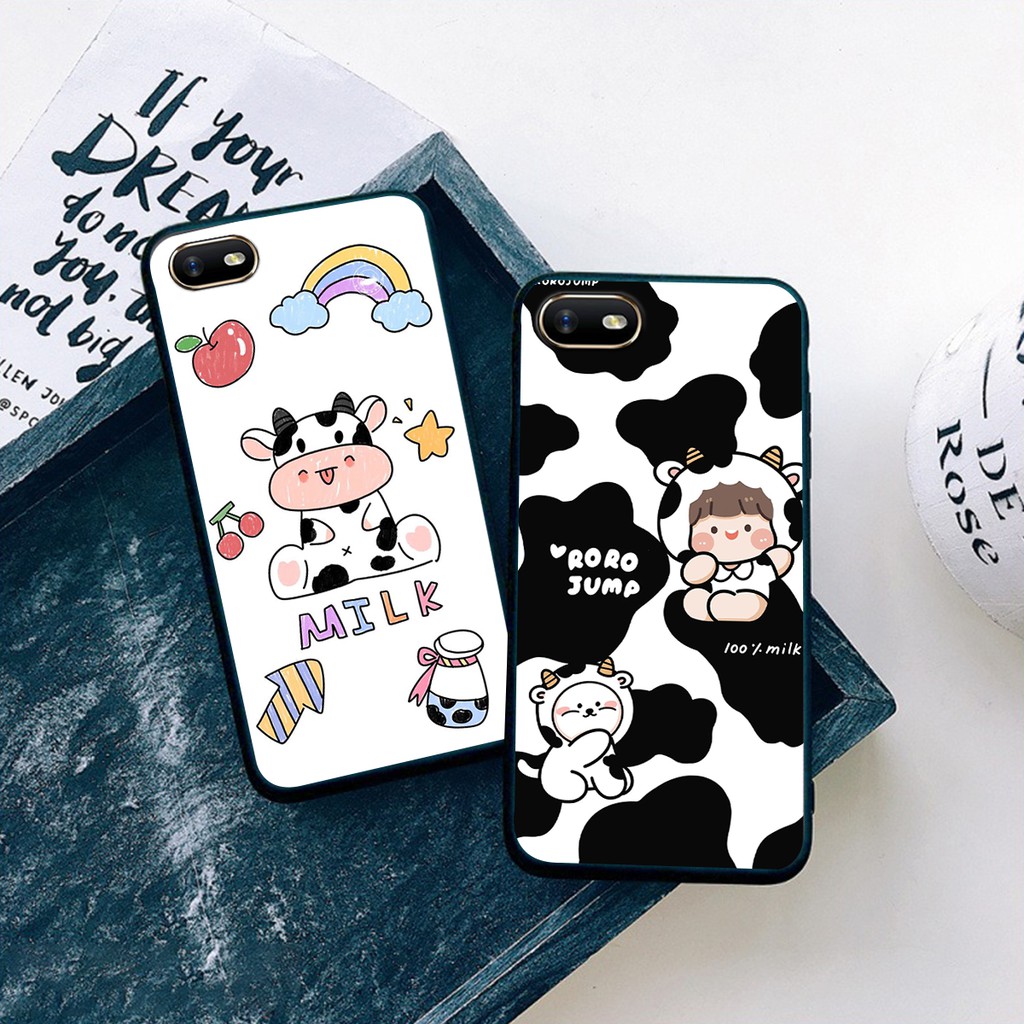 [FREESHIP]ỐP LƯNG OPPO A3S/A1K/REALME C1/REALME C2 IN HÌNH BÒ SỮA MILK ĐA DẠNG KIỂU MẪU