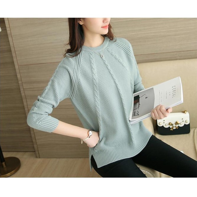 áo len cổ cao xinh xắn Hàng nhập AL08
