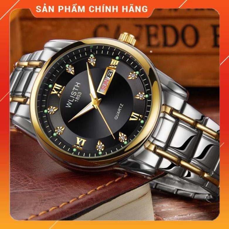 Đồng hồ nam cao cấp dây thép hiệu Wlisth,chống vô nước,chống xước,có dạ quang,bảo hành12 tháng,1 đổi 1