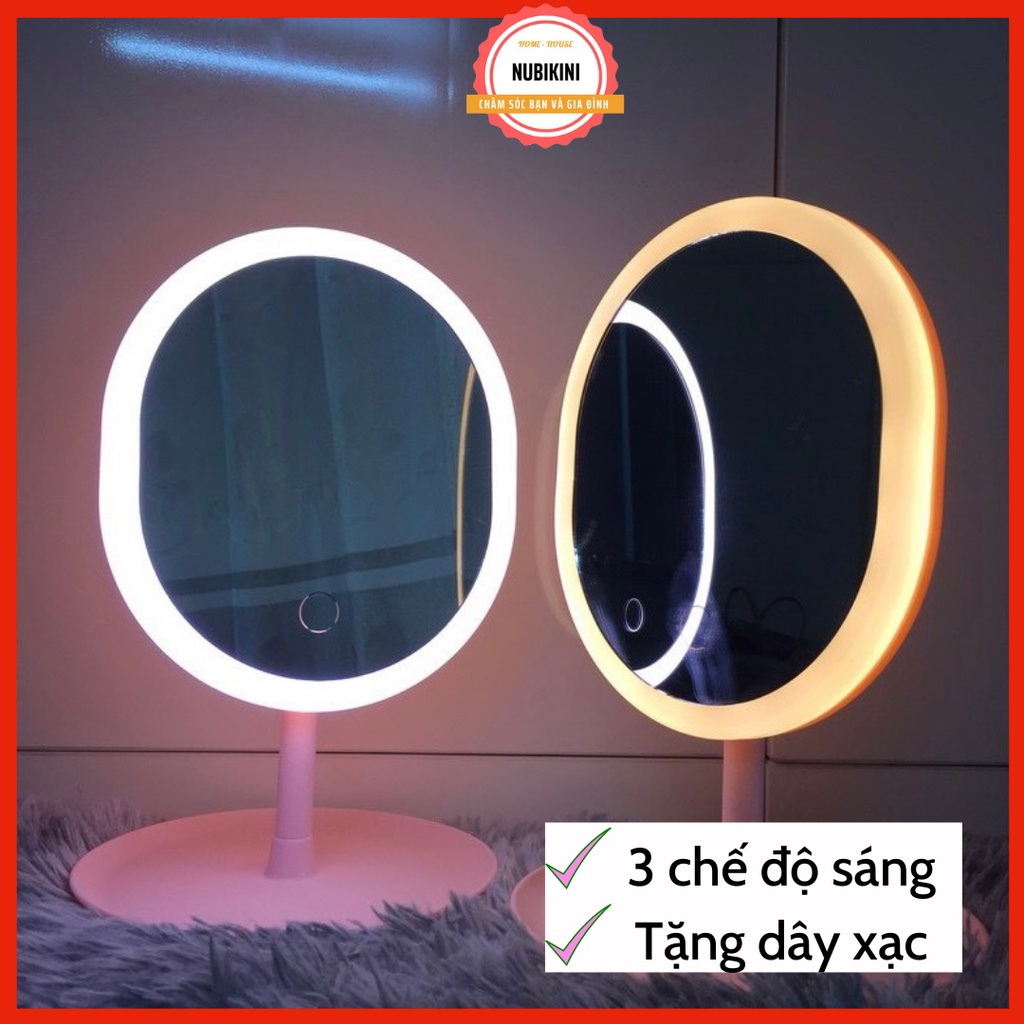 Gương Trang Điểm Để Bàn - Đèn Led