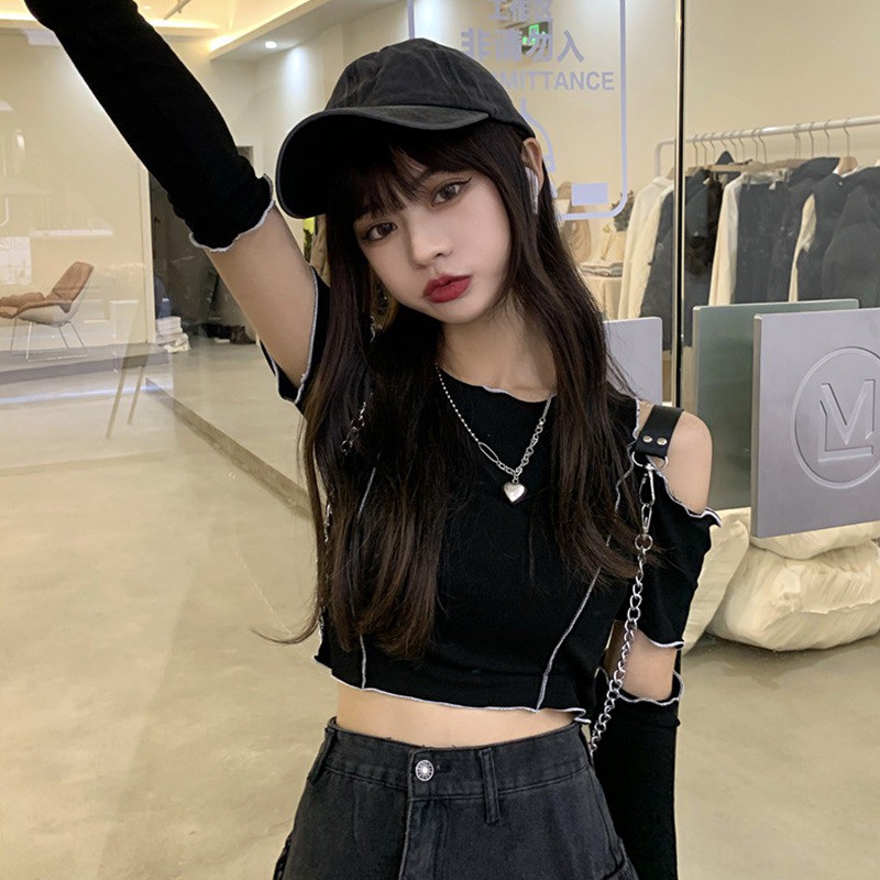 Áo Thun Nữ Ngắn Tay Cổ Tròn Thời Trang