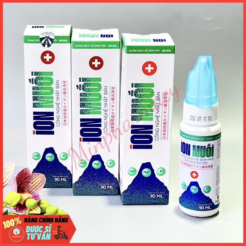 Dung Dịch Xịt Vệ Sinh Mũi ION Muối Fujiwa Công Nghệ Nhật Bản Tinh dầu bạc hà 90ml - Minpharmacy