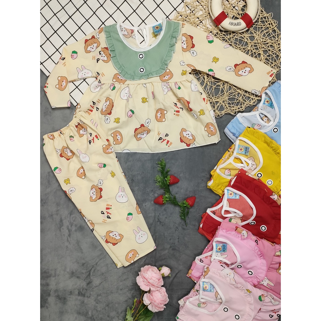 Combo 3  Bộ Lụa Cổ Tròn Bé