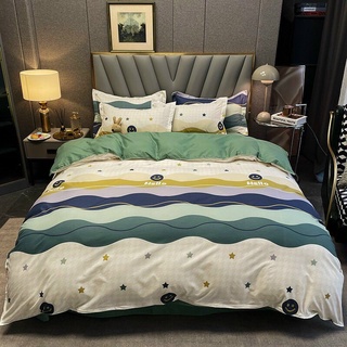 Bộ chăn ga gối cotton poly hello smile (combo 1: 2 vỏ gối 1 drap combo 2: 2 vỏ gối 1 drap 1 vỏ mền combo 3: 2 vỏ gối 1 d