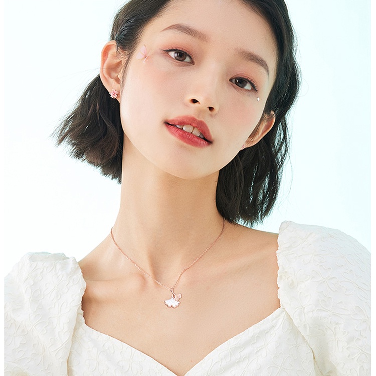 Dây Chuyền Bạc Nữ mẫu hìnhVỏ Sò Sansheng May Mắn - Vòng Cổ Bạc hàng tự thiết kế M.Lady jewelry