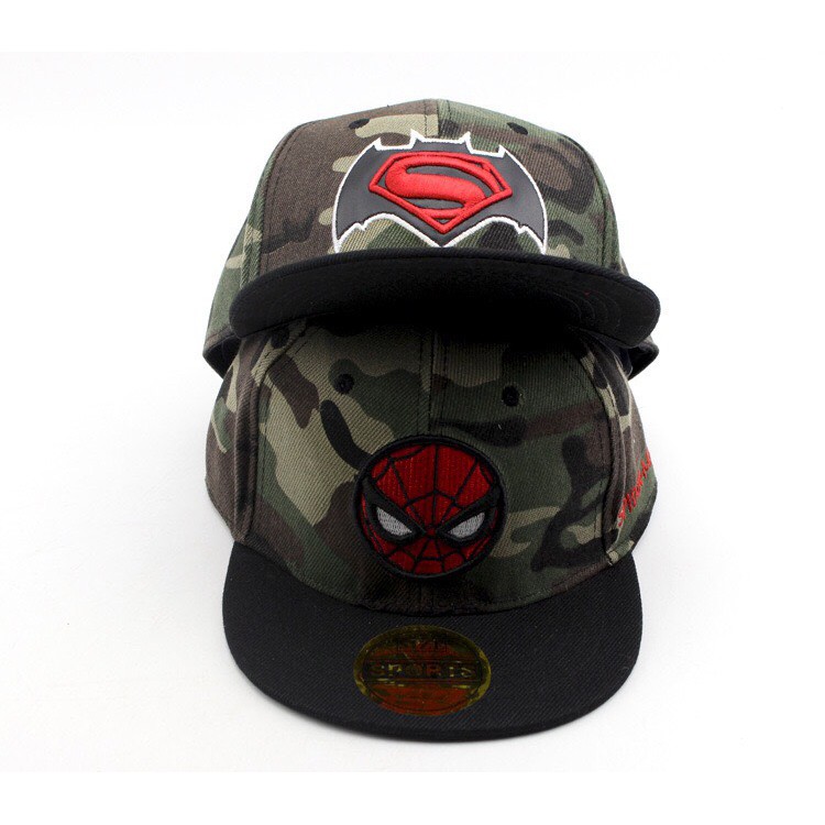 Mũ cho bé trai từ 2 tuổi đến 7 tuổi nón snapback trẻ em họa tiết siêu nhân mùa hè đáng yêu xinh xắn MCB05