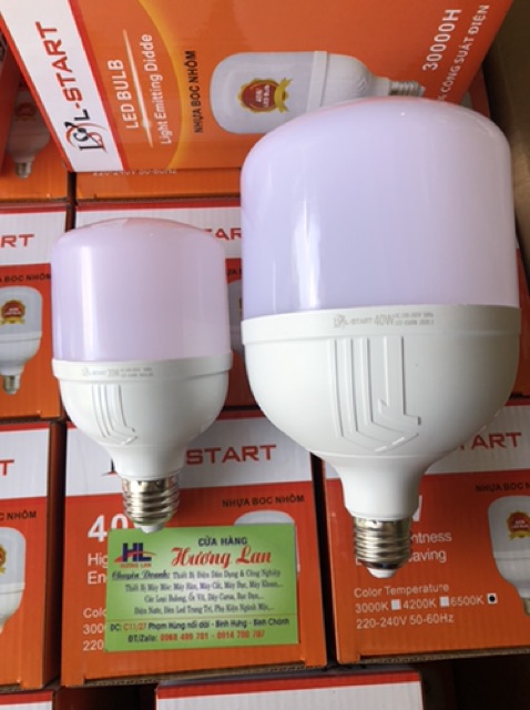 Bóng led Bulb trụ nhựa bọc nhôm kín nước 20w,40w E27 bảo hành 12 tháng đổi mới tặng kèm đuôi Treo E27