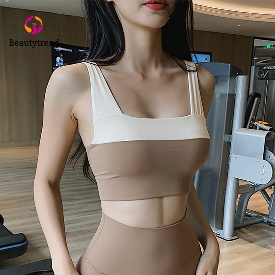 BEAUTYTREND Bra Thể Thao Dây Bản Rộng Chống Chảy Xệ