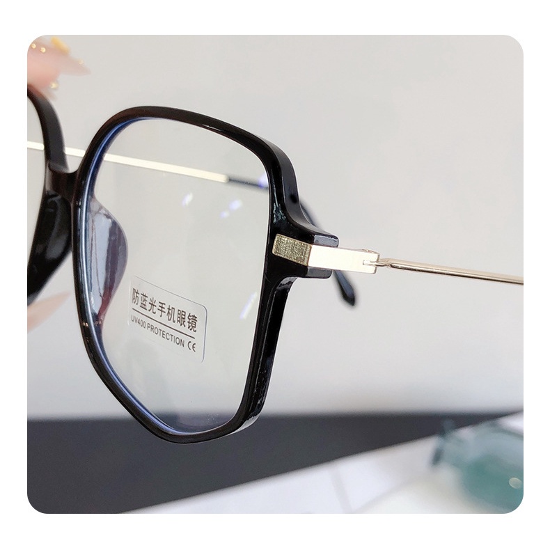 Kính Mát Gọng Vuông Lớn Chống Bức Xạ Phong Cách Hàn Quốc