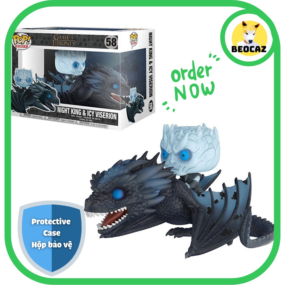 [Full Box] Mô hình to Funko Dạ Đế Night King Vua Đêm cưỡi Viserion Game of Thrones Trò Chơi Vương Quyền