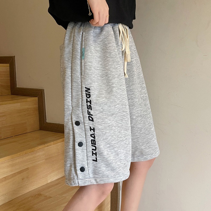 Quần short ZHELIHANGFEI thể thao ống rộng lưng cao thời trang mùa hè cho nữ