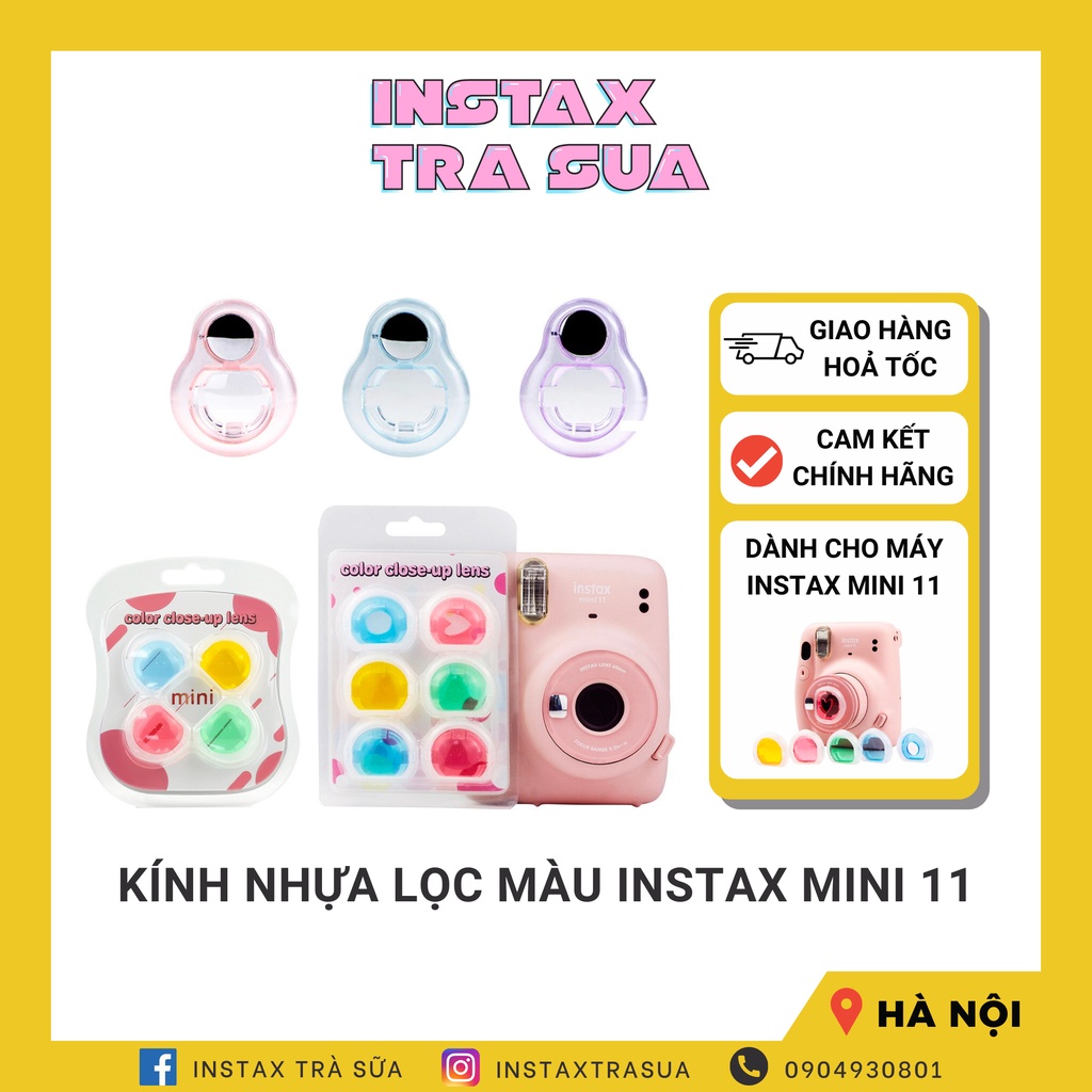 KÍNH NHỰA LỌC NHIỀU MÀU INSTAX MINI 11 - 4 CÁI