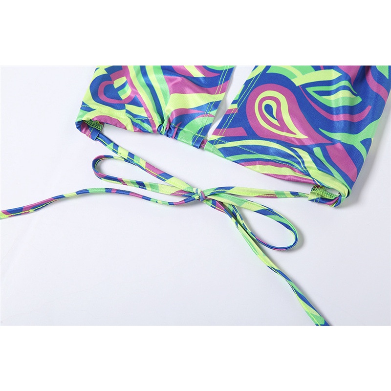 Set Áo Ống + Chân Váy Rút Dây Hoạ Tiết Gợn Sóng Thiết Kế Độc Đáo