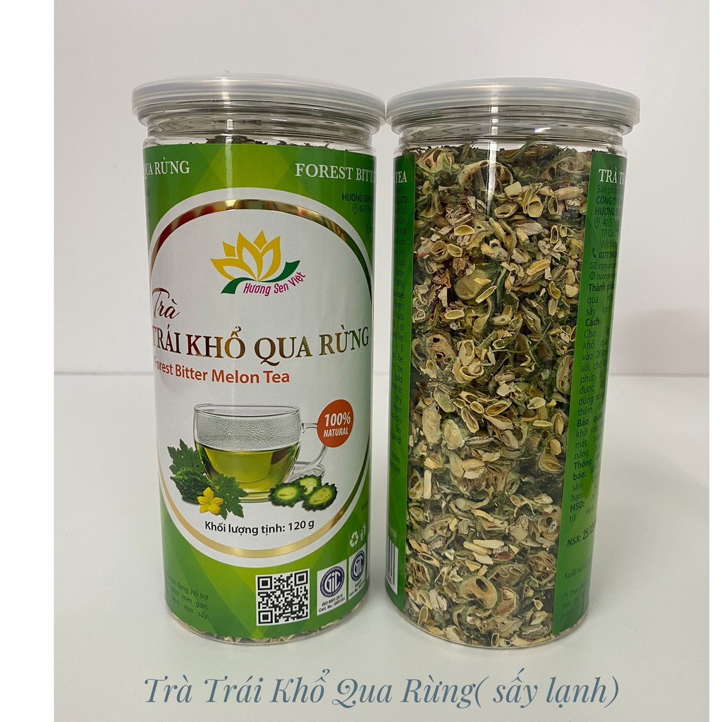 TRÀ TRÁI KHỔ QUA RỪNG - HŨ 120g - HƯƠNG SEN VIỆT