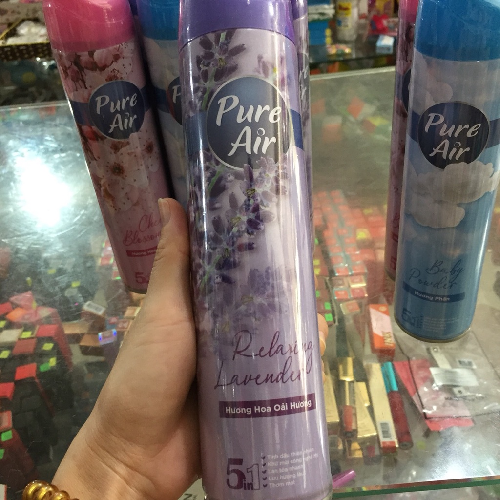 Nước hoa xịt phòng khử mùi pure air hương OẢI HƯƠNG LAVENDER 280ML MẪU MỚI