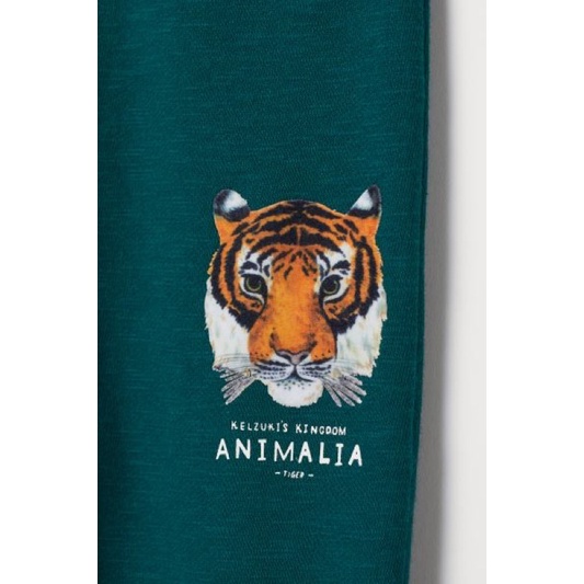 Bộ Nỉ Bé Trai Animal Xanh Lá Đậm HaM(bán lẻ áo lẻ quần)