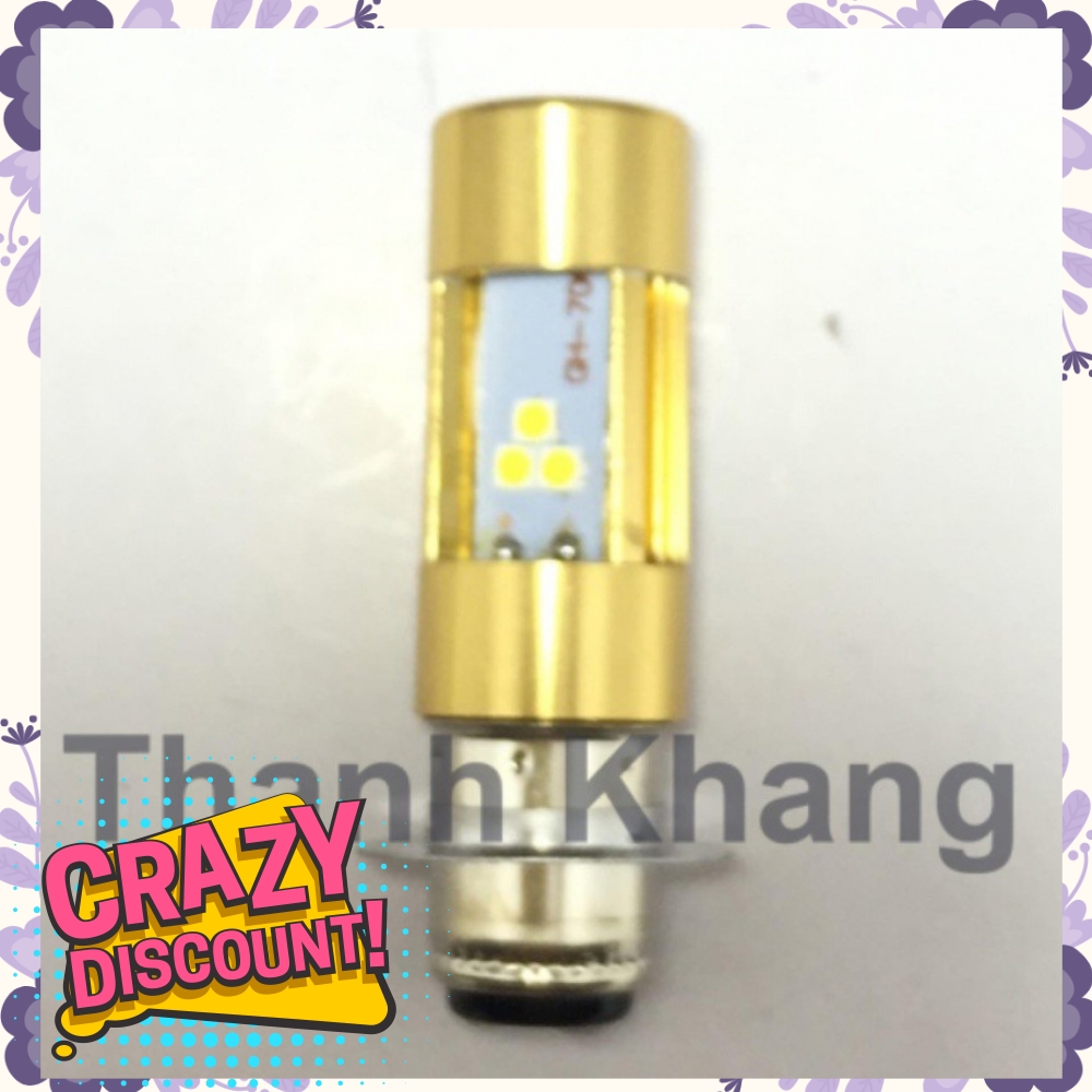 Đèn Fa led Thanh Khang m5 gold 6 tim ánh sáng trắng cho xe máy 001000054