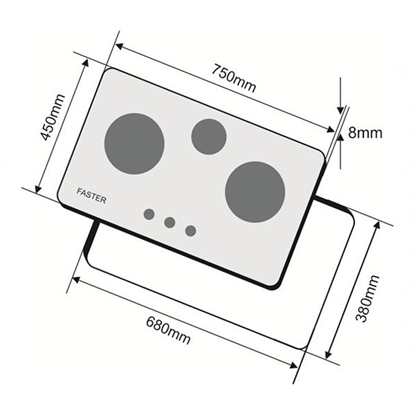 Bếp gas âm FASTER FS 317S