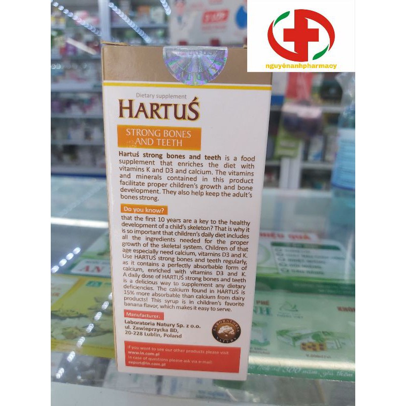 Canxi Hatus bổ sung thêm vitamin d3 và k2 cho bé từ 4 tháng tuổi