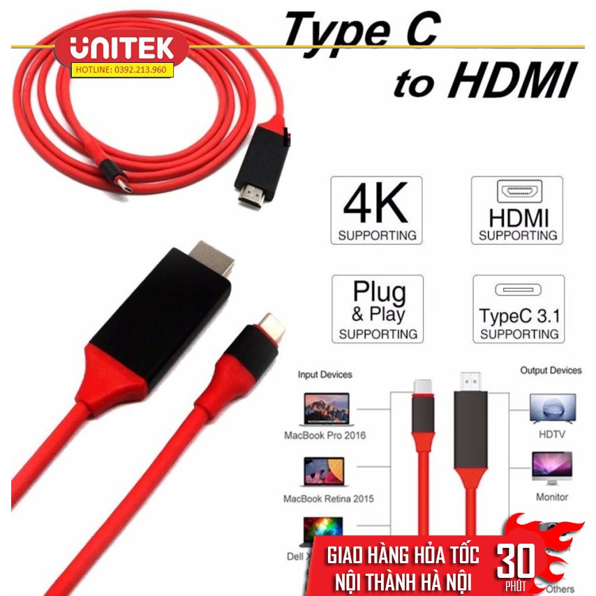 Cáp USB Type-C to HDMI