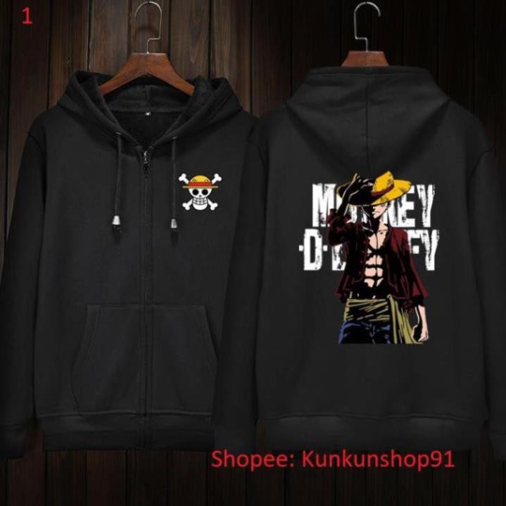 Áo Khoác Áo Hoodie One Piece Mũ Rơm Giá Rẻ !! / áo cực chất /hình in cực chất