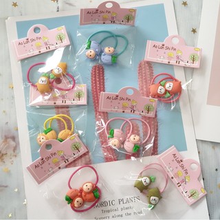 SET 2 CÁI CỘT TÓC HOẠT HÌNH NHÁM CHO BÉ GÁI