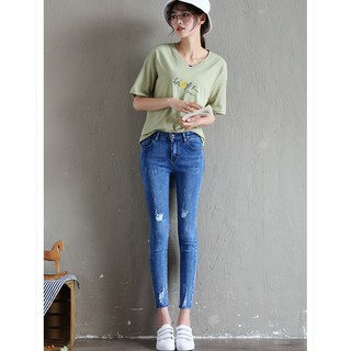 Quần jean nữ💖💖FREESHIP💖 9 tấc siêu co giản