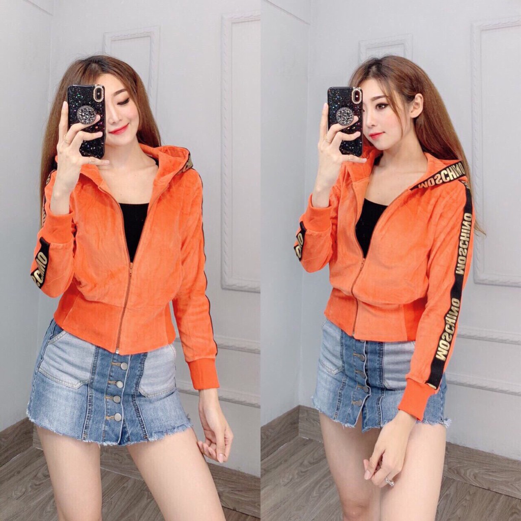 AÓ KHOÁC NHUNG FORM LỬNG VIỀN MOSCHINO CỰC HOT (HÌNH CHỤP THẬT ) | BigBuy360 - bigbuy360.vn