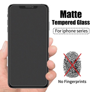 Kính Cường Lực Nhám Chống Vân Tay Cho iPhone 16 15 14 13 12 Mini 11 Pro Xs Max XR 6 6s 7 8 Plus SE 2020 2024 4G 5G 2024