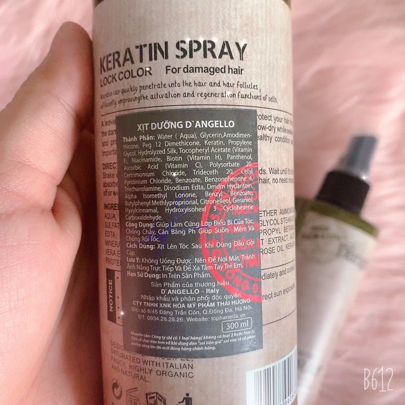 Xịt dưỡng tóc siêu mượt Dangello Keratin Spray 250ml