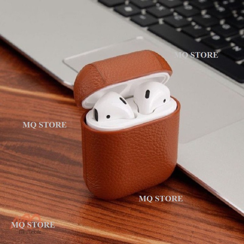 Case Airpods vân da cao cấp dành cho Airpods 1/ 2/pro, chất liệu TPU dẻo