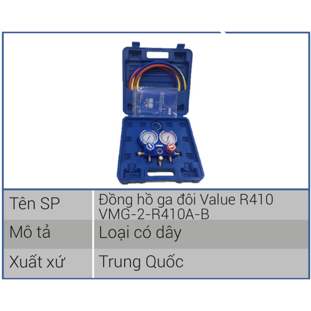 Đồng Hồ Gas Đôi VALUE Model VMG-2-R410A-B (Có Dây)