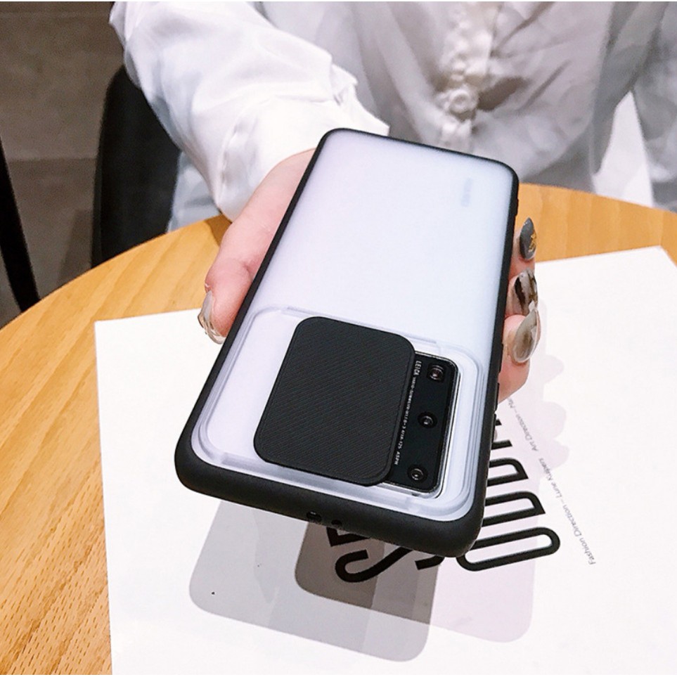 Ốp lưng chống sốc dành cho điện thoại P40/ P40 Pro có nắp trượt bảo vệ Camera