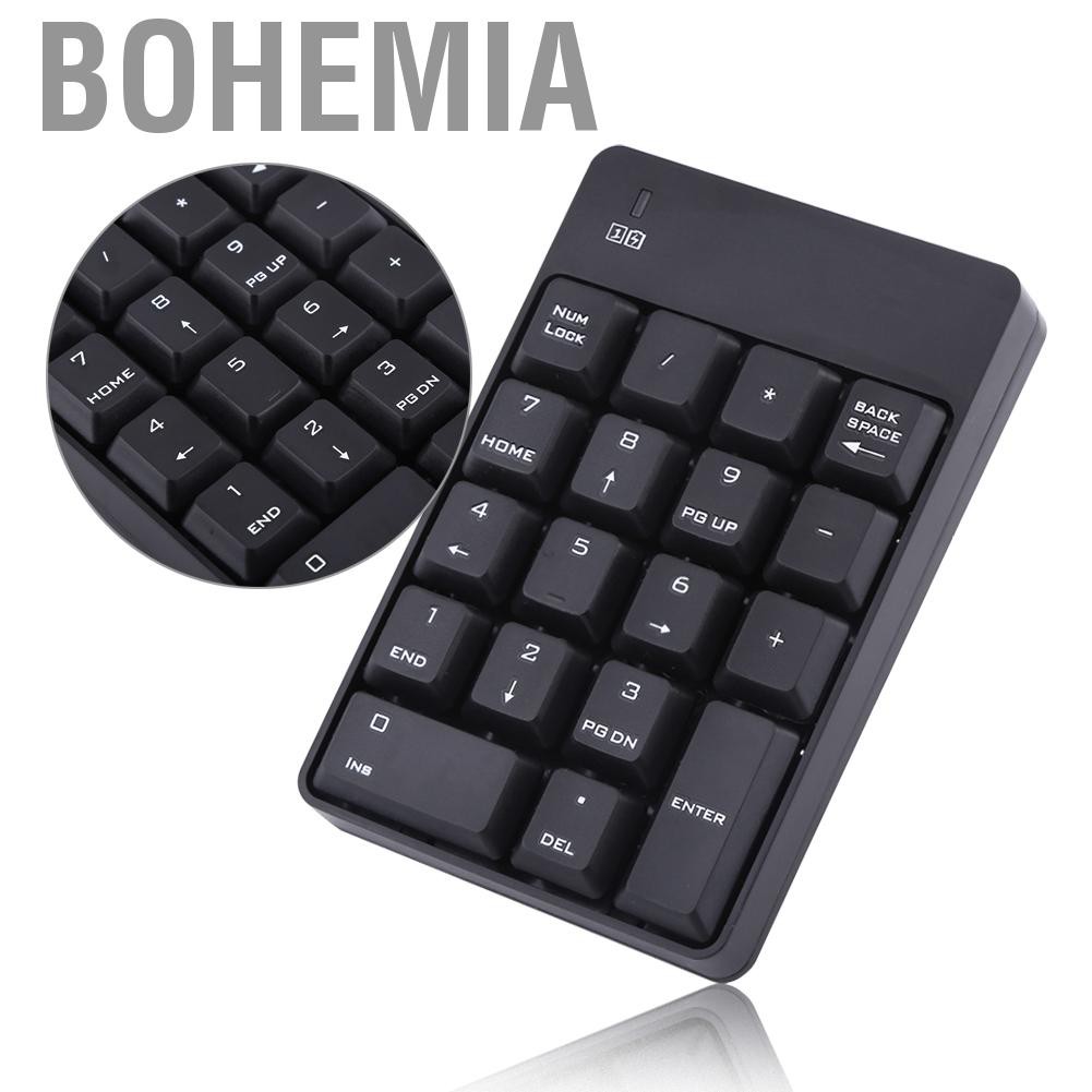 Bàn phím số 18 không dây Bohemia 2.4ghz tiện dụng