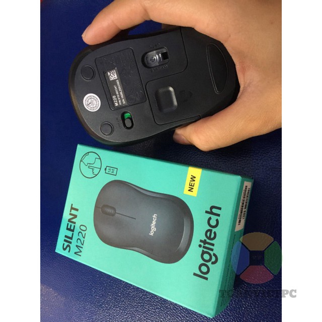 Chuột Không Dây Logitech M220/ Arigatoo M220 Không Tiếng Động- Có Công Tắc On/Off - Độ Nhạy Cao - Bảo Hành 6 Tháng